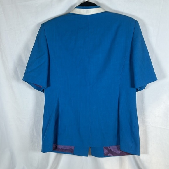 VINTAGE BLAZER BLIE AND WHITE - Picture 5 of 5